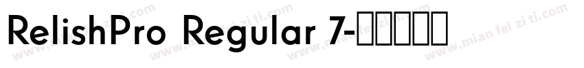 RelishPro Regular 7字体转换